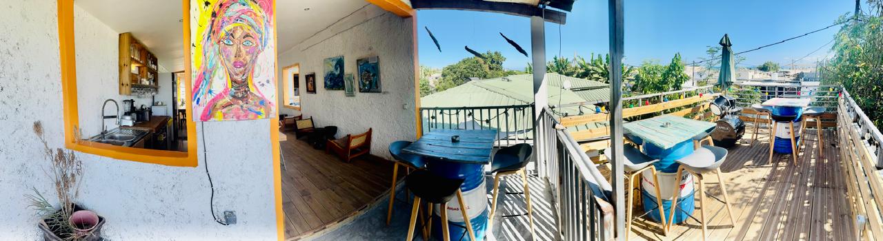 Terrasse avec vue lagon